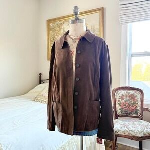 90s jm collection brown jacket size 16 petite